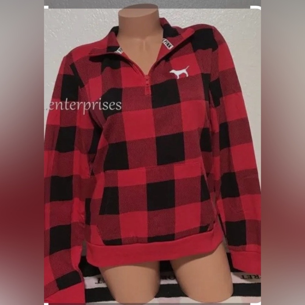 PINK NWOT Buffalo Plaid Pullover